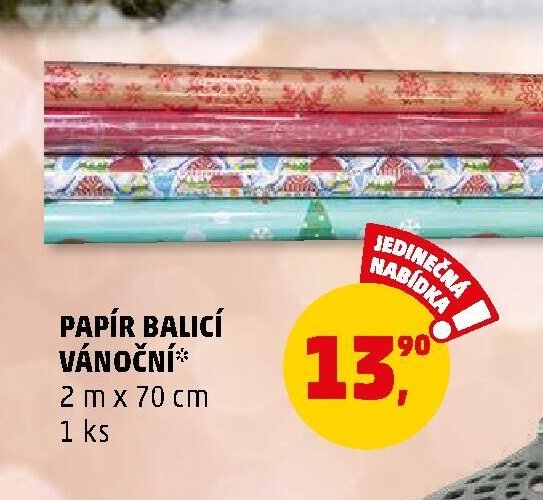 Papír balicí vánoční