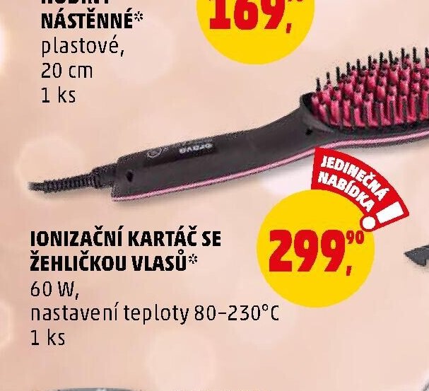 Ionizační kartáč se žehličkou vlasů
