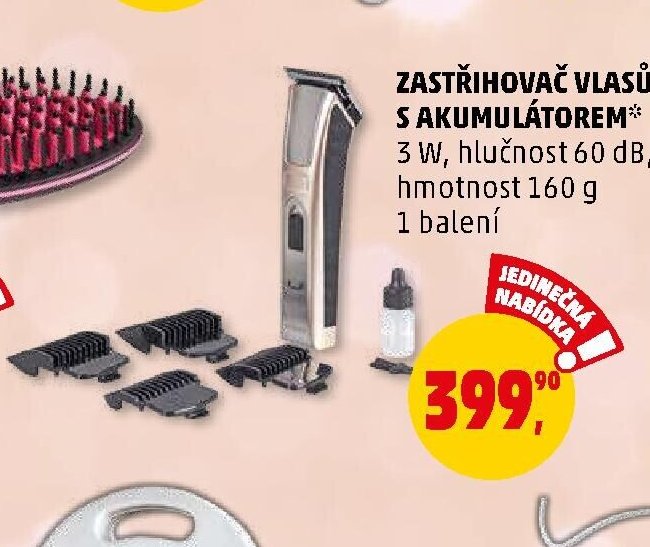 Zastřihovač vlasů s akumulátorem