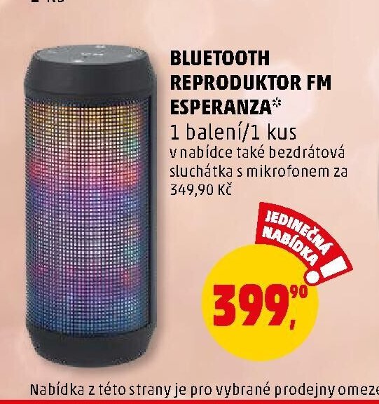 Bluetooth reproduktor FM Esperanza