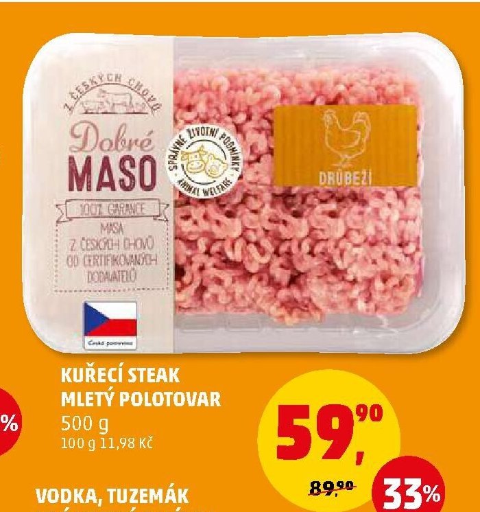 KUŘECÍ STEAK MLETÝ POLOTOVAR
