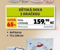 DĚTSKÁ DEKA S HRAČKOU