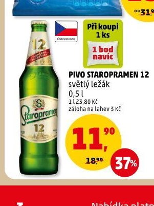 PIVO STAROPRAMEN 12 světlý ležák