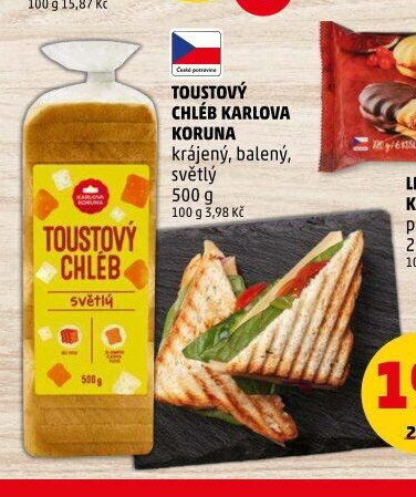 Toustový chléb Karlova Koruna