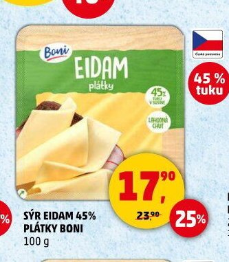 SÝR EIDAM 45% PLÁTKY BONI