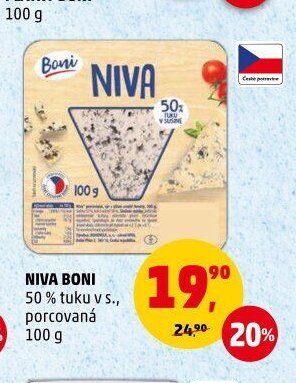 NIVA BONI 50 % tuku v s., porcovaná