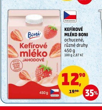 KEFÍROVÉ MLÉKO BONI ochucené, různé druhy