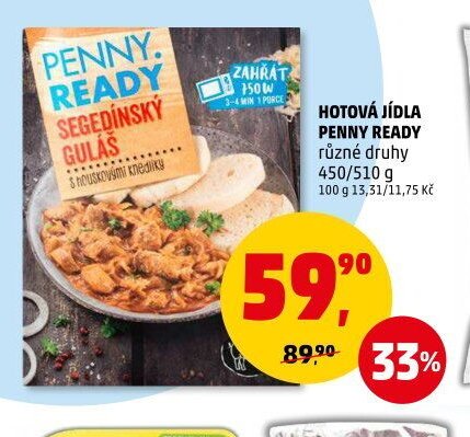 HOTOVÁ JÍDLA PENNY READY různé druhy
