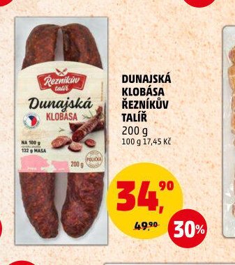 Dunajská klobása Řezníkův talíř