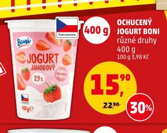 Ochucený jogurt Boni