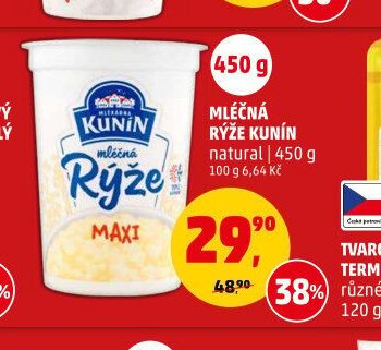 Mléčná rýže Kunín