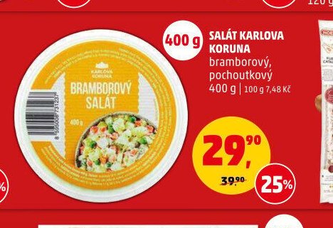 Salát Karlova Koruna bramborový, pochoutkový
