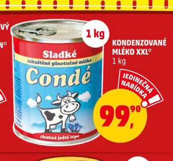 KONDENZOVANÉ MLÉKO XXL 1 kg