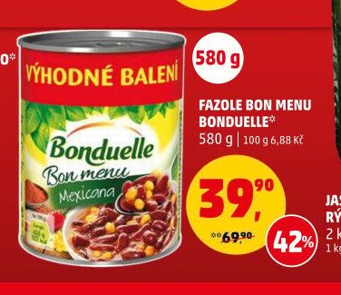 FAZOLE BON MENU BONDUELLE 580 g