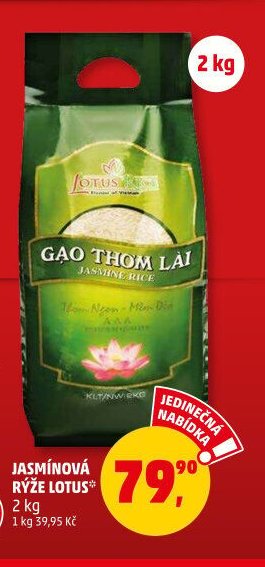 JASMÍNOVÁ RÝŽE LOTUS 2 kg