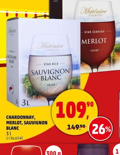 Chardonnay, Merlot, Sauvignon Blanc 3l
