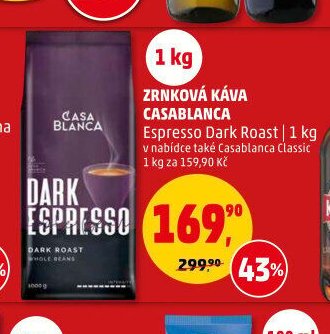 Zrnková káva Casablanca 1kg