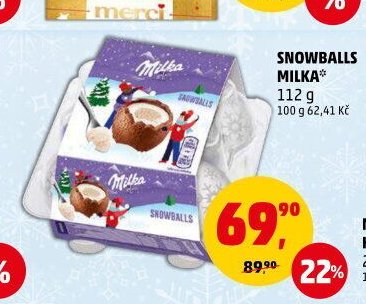 SNOWBALLS MILKA