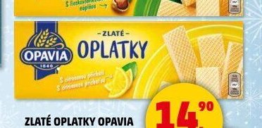 Zlaté oplatky Opavia s citronovou náplní