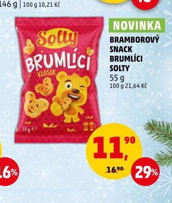 Bramborový snack Brumlíci Solty