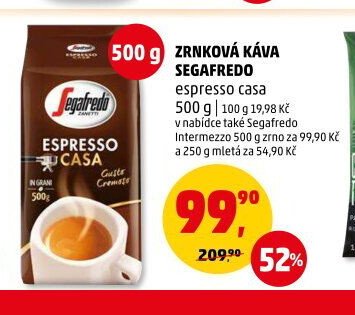 ZRNKOVÁ KÁVA SEGAFREDO espresso casa