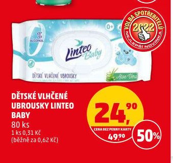 Dětské vlhčené ubrousky Linteo Baby