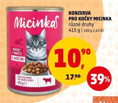 Konzerva pro kočky Micinka