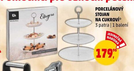 Porcelánový stojan na cukroví