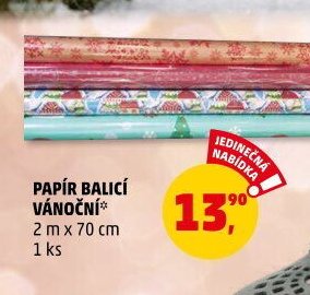 PAPÍR BALICÍ VÁNOČNÍ