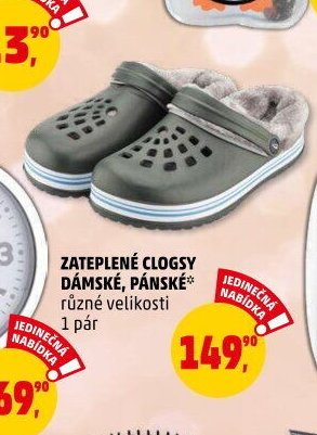 ZATEPLENÉ CLOGSY DÁMSKÉ, PÁNSKÉ
