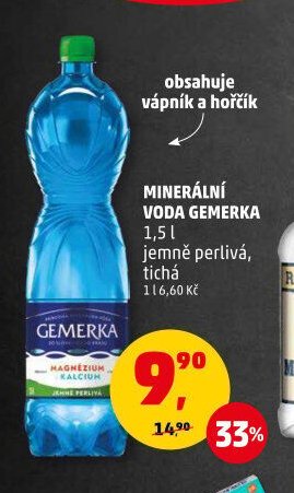 MINERÁLNÍ VODA GEMERKA