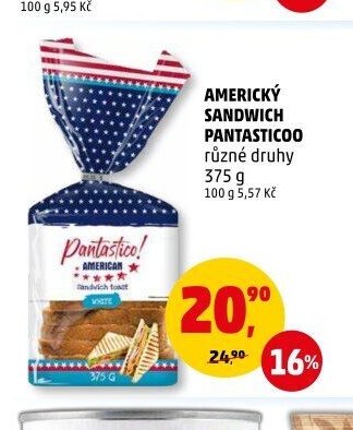 AMERICKÝ SANDWICH PANTASTICOO 375 g