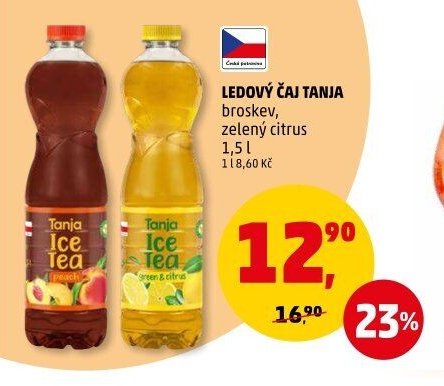 Ledový čaj Tanja broskev, zelený citrus