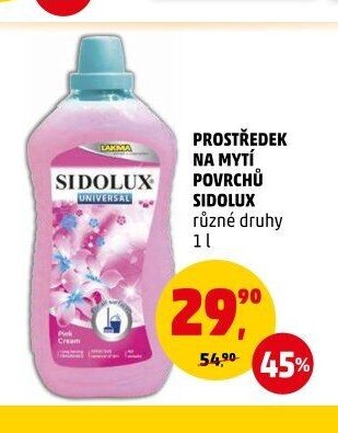 Prostředek na mytí povrchů Sidolux různé druhy