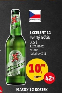 EXCELENT 11 světlý ležák 0,5 l