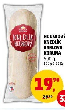 Knedlík houskový Karlova Koruna