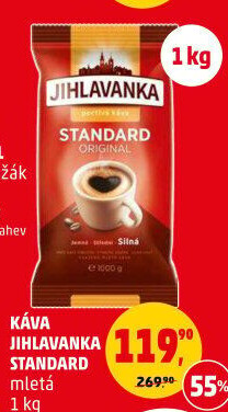 Mletá káva Standard Jihlavanka