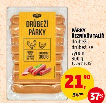 Párky drůbeží Řezníkův Talíř