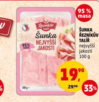 Šunka nejvyšší jakosti Řezníkův talíř