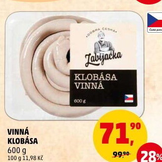 Vinná klobása Dobrá česká Zabijačka