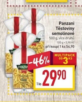 Panzani Těstoviny semolinové