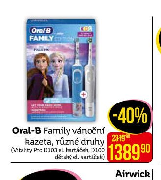Oral-B Family vánoční kazeta, různé druhy