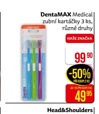 DentaMAX Medical zubní kartáčky 3 ks, různé druhy