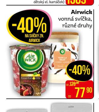 Airwick vonná svíčka, různé druhy