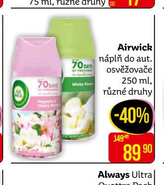 Airwick náplň do aut. osvěžovače 250 ml, různé druhy