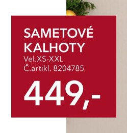 Sametové kalhoty