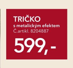 TRIČKO s metalickým efektem