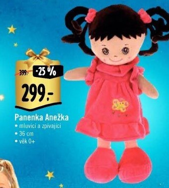 Textilní panenka se zvukem