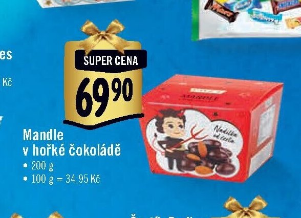 Mandle v hořké čokoládě