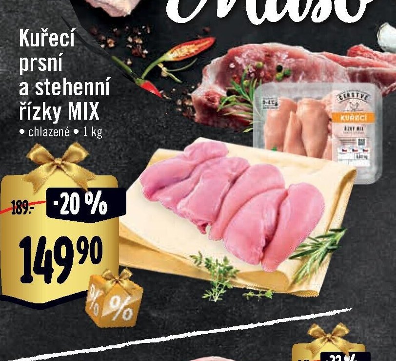 Kuřecí prsní a stehenní řízky MIX